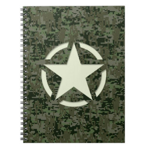 Star Stencil Digital Woodland Notebook