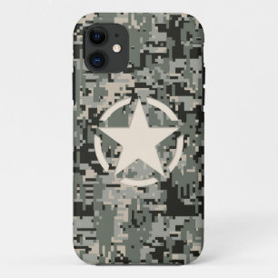 Star Stencil Style Khaki Digital Camouflage iPhone 11 Case
