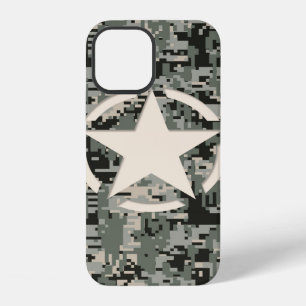 Star Stencil Style Khaki Digital Camouflage iPhone 12 Case