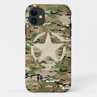 Star Stencil Tag Style Decal on Camo Style