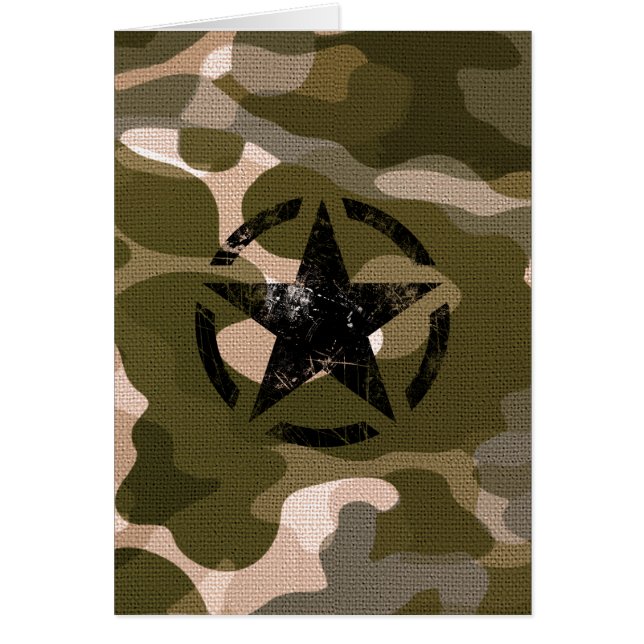 Star Stencil Vintage on Camouflage (Front)