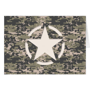 Star Stencil Vintage Tag Digital Khaki Style