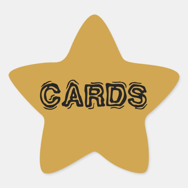 Star Sticker Labels Cards (Front)