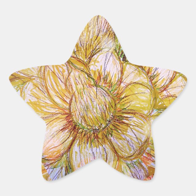 Star Stickers Yellow Camellia (Front)