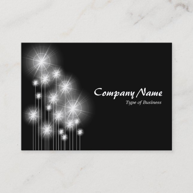 Star Strands - Black Business Card (Front)