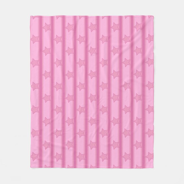 Star Striped Fleece Blanket (Front)