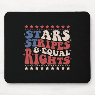 Star Stripes And Equal Rights Patriotic 4th Of Jul Mouse Mat