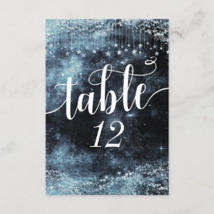 Star Struck Watercolor Sky Wedding Table Numbers