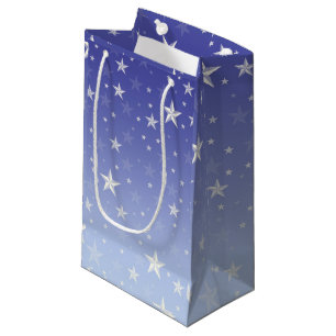 Star Studded Blue Small Gift Bag
