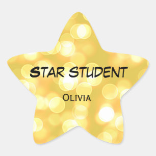 Star student award sticker for teachers