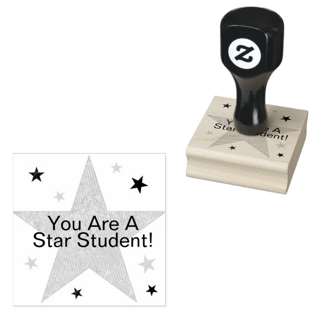 Star Student Teachers Award Encouragement Rubber Rubber Stamp (Stamped)