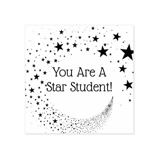 Star Student, Teachers, Award, Encouragement Rubber Stamp (Imprint)