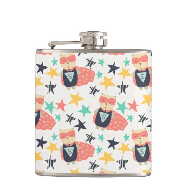 Star Super Hero Hip Flask (Front)