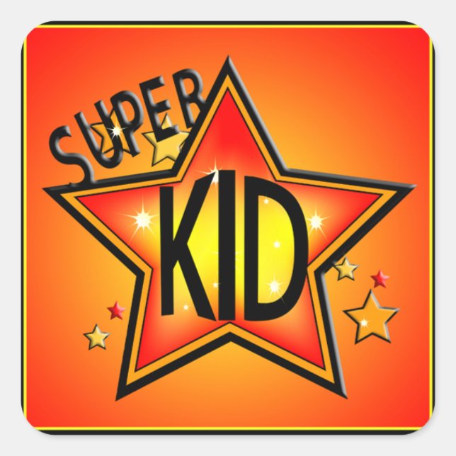 Star  Super Kid Stickers (Front)