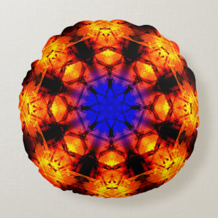 Star Supernova Mandala Round Cushion