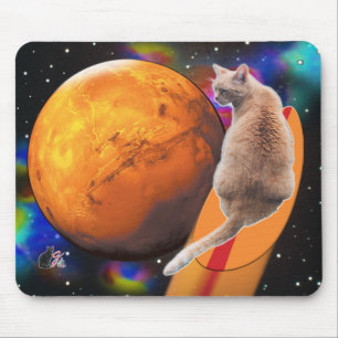 Star Surfer-Cat Chilli Pepper Mouse Mat