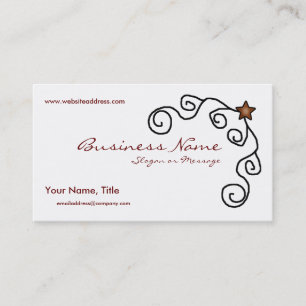 Star & Swirl Country Primitive Business Card
