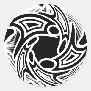 Star Swirl of Arrows Classic Round Sticker