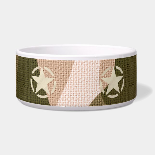 Star Tag on Burlap Camouflage Style (Front)