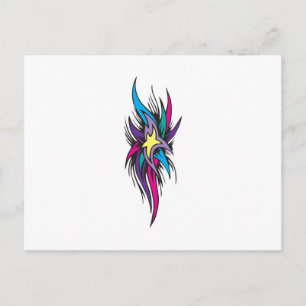 Star Tails Tattoo Design Postcard