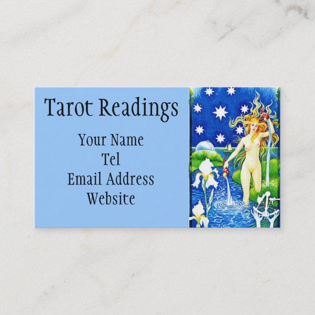 Star Tarot reading Business Card (Front)