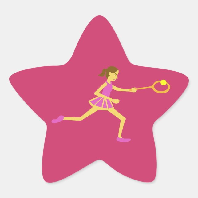 Star Tennis player Sticker (Front)