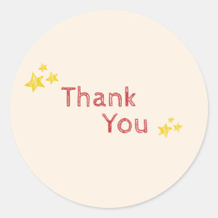 Star Thank You Stickers