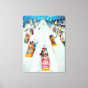 Star Toboggan 1887 Advertisement Canvas Print