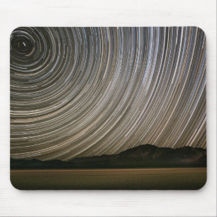 Star Trail at Night California, Death Valley Mouse Mat