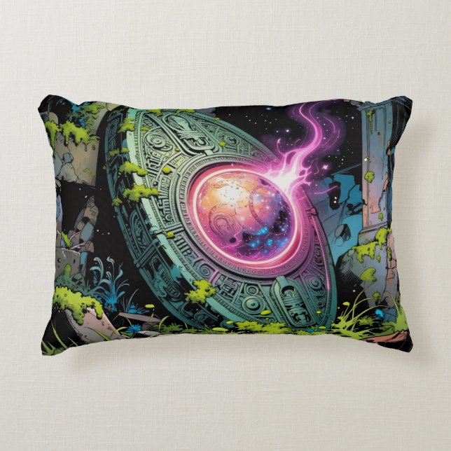 Star Trail - Journey Through the Universe Decorative Cushion (Front)