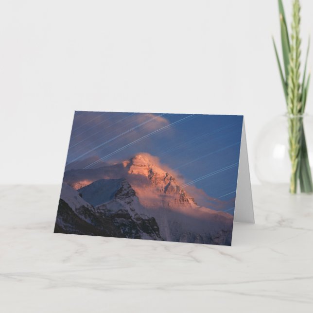 Star Trail | Mt. Everest Tibet, China Card (Front)
