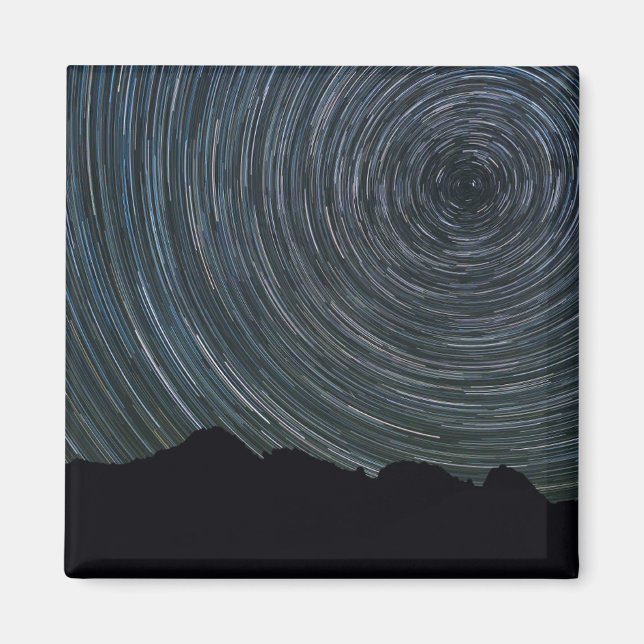 Star Trails Around Polaris | Ingalls Pass Magnet (Front)