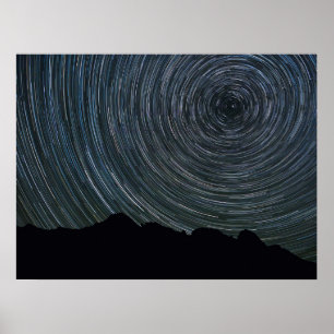 Star Trails Around Polaris Ingalls Pass Poster