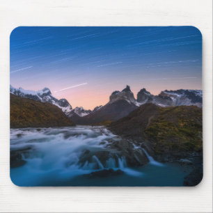Star Trails Over Torres Del Paine Mouse Mat