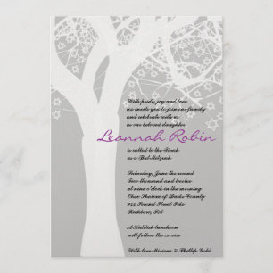 STAR TREE Bar Bat Mitzvah Invitation
