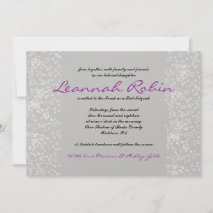 STAR TREE Bar Bat Mitzvah Invitation