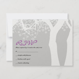 STAR TREE Bar Bat Mitzvah Invitation Reply Card