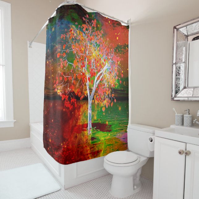 Star Tree Shower Curtain (In Situ)