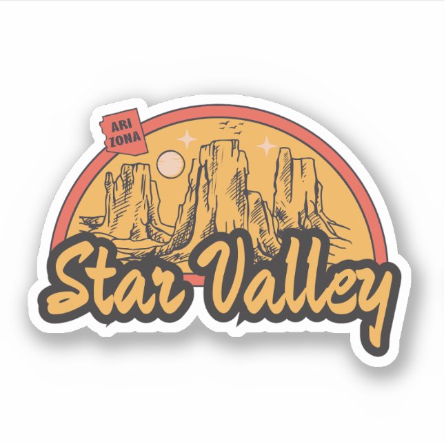 Star Valley, Arizona  Sticker (Front)