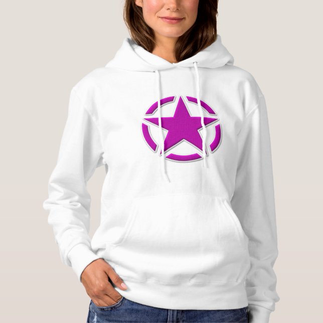 Star Vintage Patch Style Hoodie (Front)
