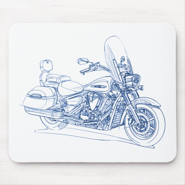 Star VStar 1300 Tourer 2010 Mouse Mat (Front)