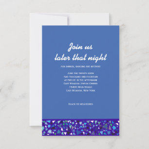 STAR WALL Bar Bat Mitzvah Party Card