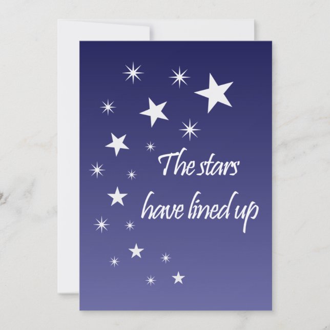 Star Wedding Invitation (Front)