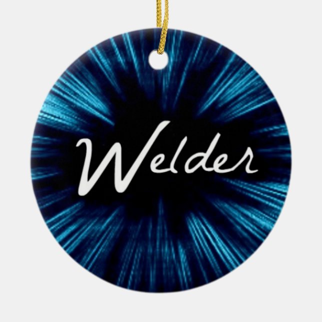 Star Welder Ceramic Tree Decoration (Front)
