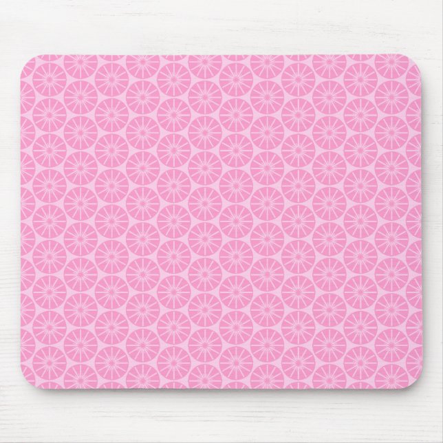 Star Wheel Pattern - Shades of Pink Mouse Mat (Front)