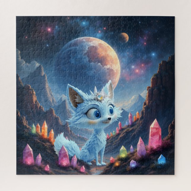 Star Whisper Fox – Keeper of Crystal Light.  Jigsaw Puzzle (Vertical)