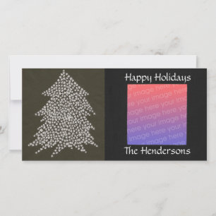 Star White Christmas Tree Personalised Photo Cards