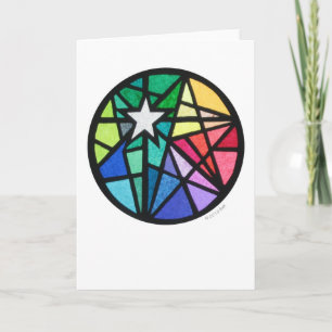 star white holiday card