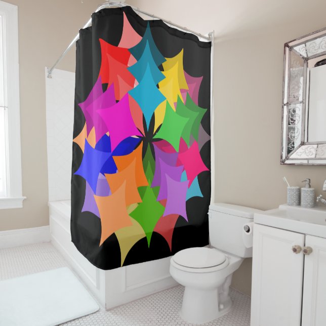Star Wreath  Shower Curtain (In Situ)