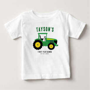 Star Your Tractor 1st Birthday   Farm Theme Baby T-Shirt